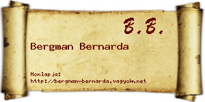 Bergman Bernarda névjegykártya